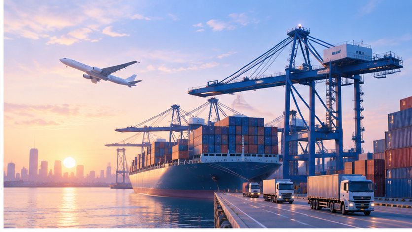 Shipping port cranes representing Supply Chain and Logistics